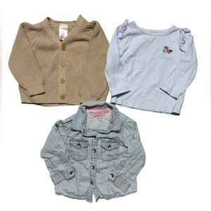 Toddler Baby Girl Winter Tops Bundle | 12M | Carter’s and more